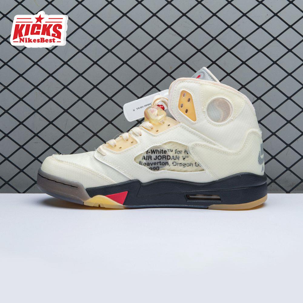 OFF-WHITE X Air Jordan 5 Sail Men's