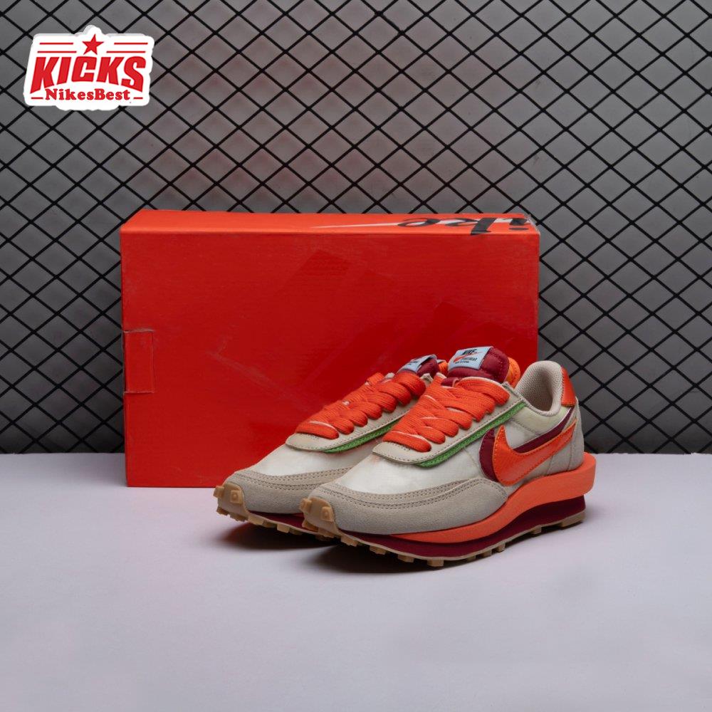 Nike LD Waffle CLOT Kiss of Death Net Orange Blaze DH1347-100 Unisex