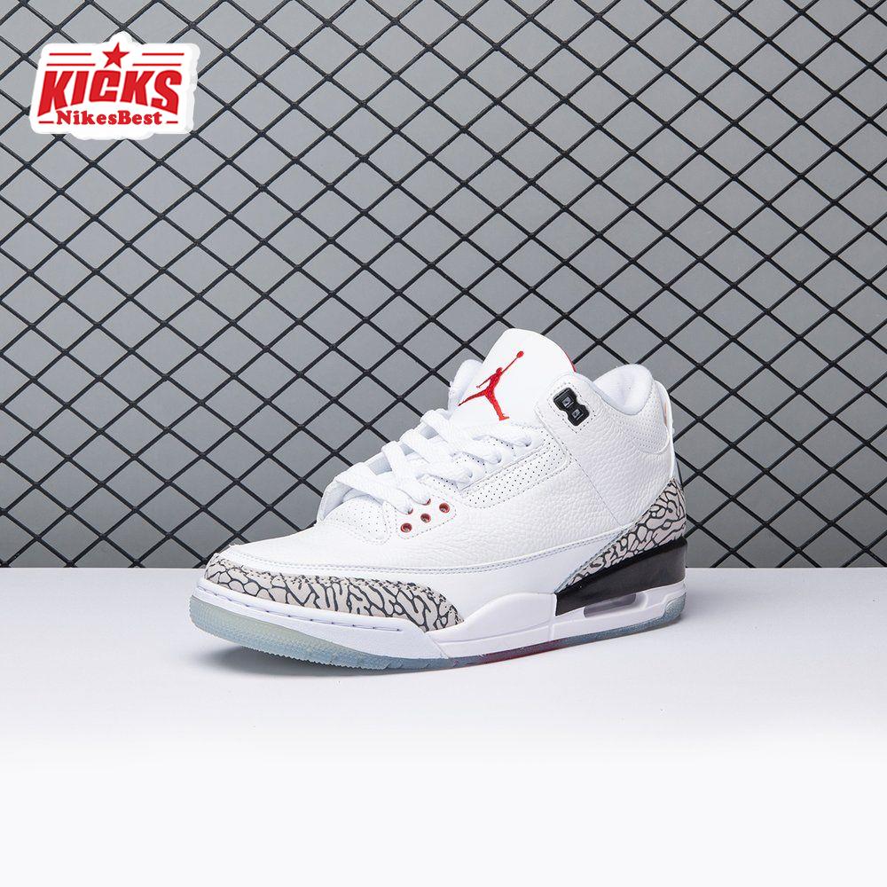 Air Jordan 3 Retro Free Throw Line White Cement 923096-101 Men's