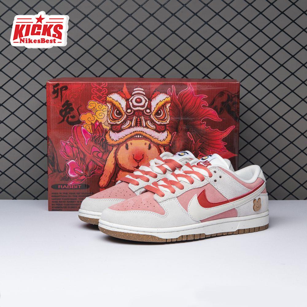 Nike SB Dunk Low SE 85 Double Swoosh Sail Red Pink DO9457-110 WoMen's