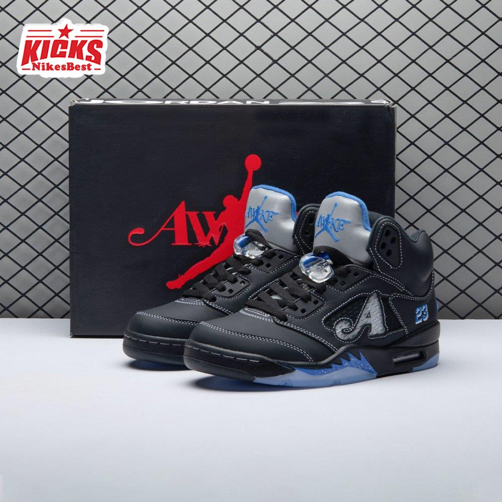Awake NY X Air Jordan 5 Black/Racer Blue DV4982-004 Unisex