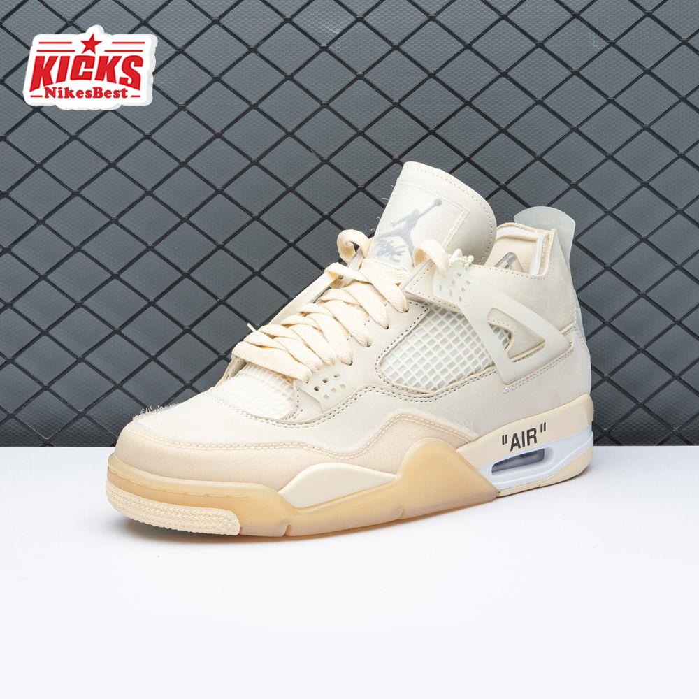 Air Jordan 4 RERO X Off-White AJ4 OW Sail Unisex
