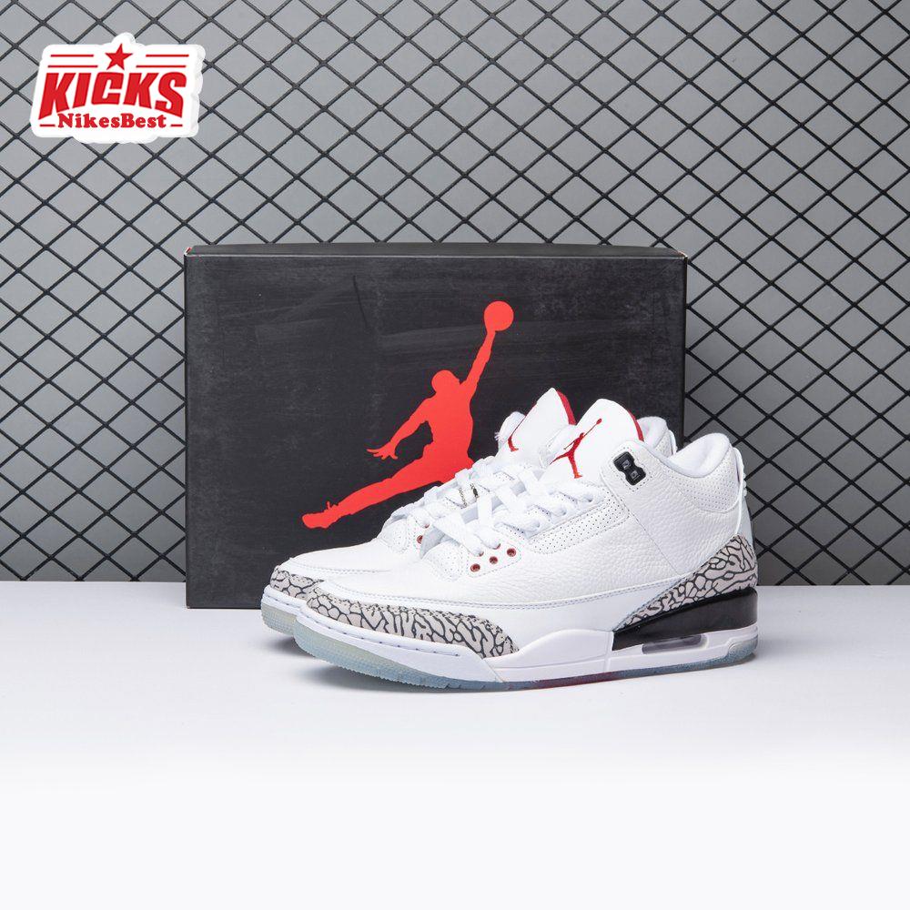 Air Jordan 3 Retro Free Throw Line White Cement 923096-101 Men's