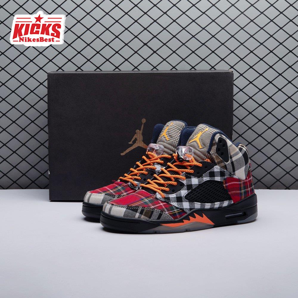 Air Jordan 5 Retro Plaid (GS) FD4814-008 Unisex