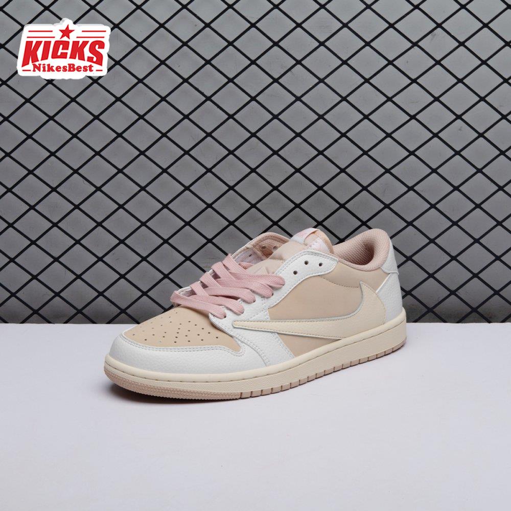 Air Jordan 1 Retro Low OG SP Travis Scott Sail Shy Pink DM7866-106 Unisex