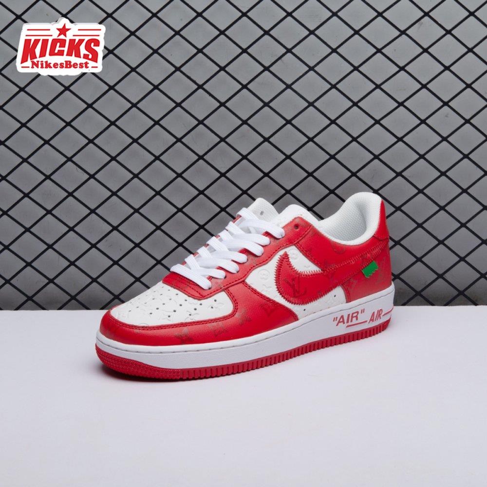 Nike Air Force 1 Low By Virgil Abloh White Red Men's