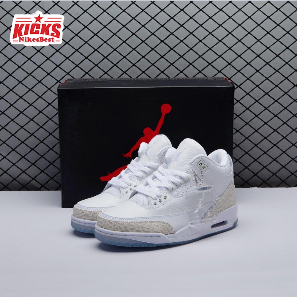 Air Jordan 3 Retro Pure White 136064-111 Unisex