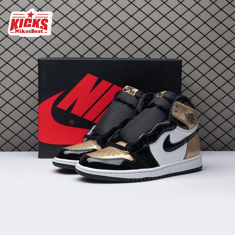 Air Jordan 1 Retro High NRG Patent Gold Toe Men's