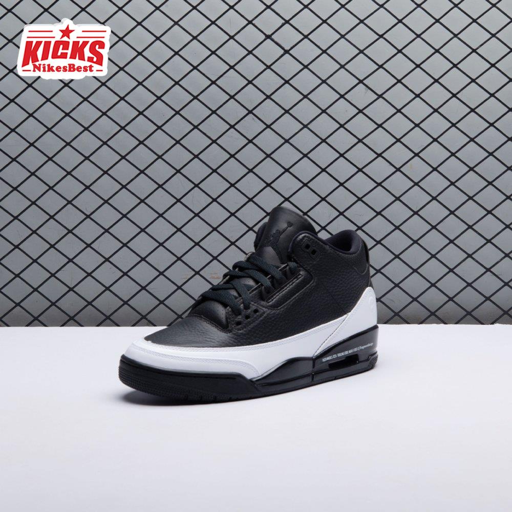 Air Jordan 3 X Fragment Design Black White DA3595 001 Men's
