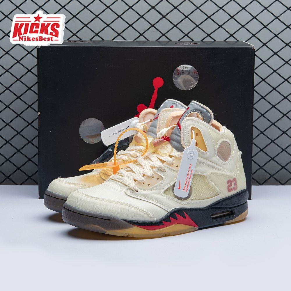 OFF-WHITE X Air Jordan 5 Sail Men's
