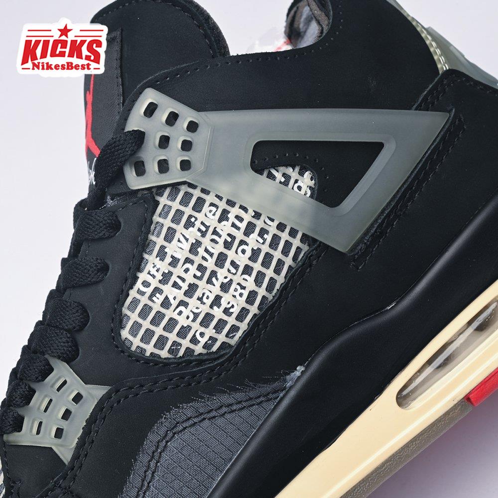 Off-White X Air Jordan 4 Bred CV9388-001 Men's