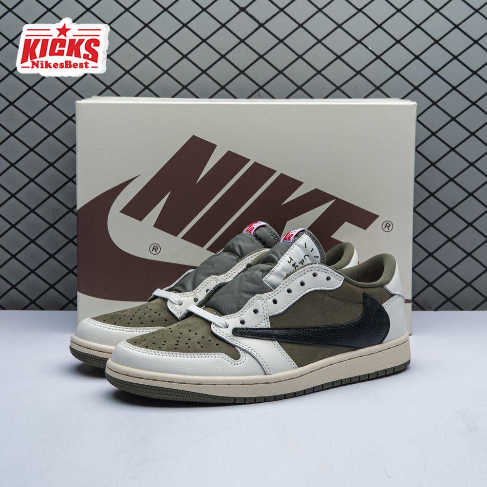 Travis Scott X Air Jordan 1 Low OG Medium Olive DM7866 200 Unisex