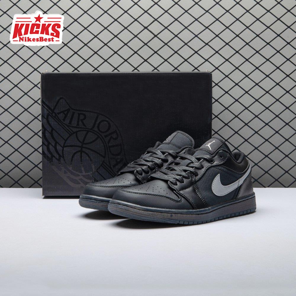 Air Jordan 1 Low Black White Dark Smoke Grey Unisex