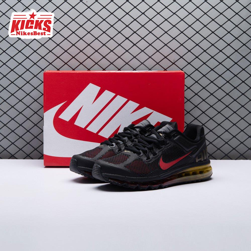 Nike Air Max 2013 Black Laser Orange University Red HF3660-002 Unisex