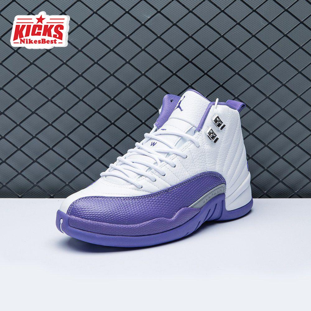 Air Jordan 12 White Purple Men's