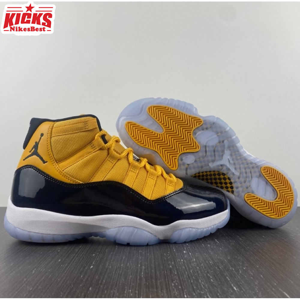 Air Jordan 11 Black and Yellow Men's