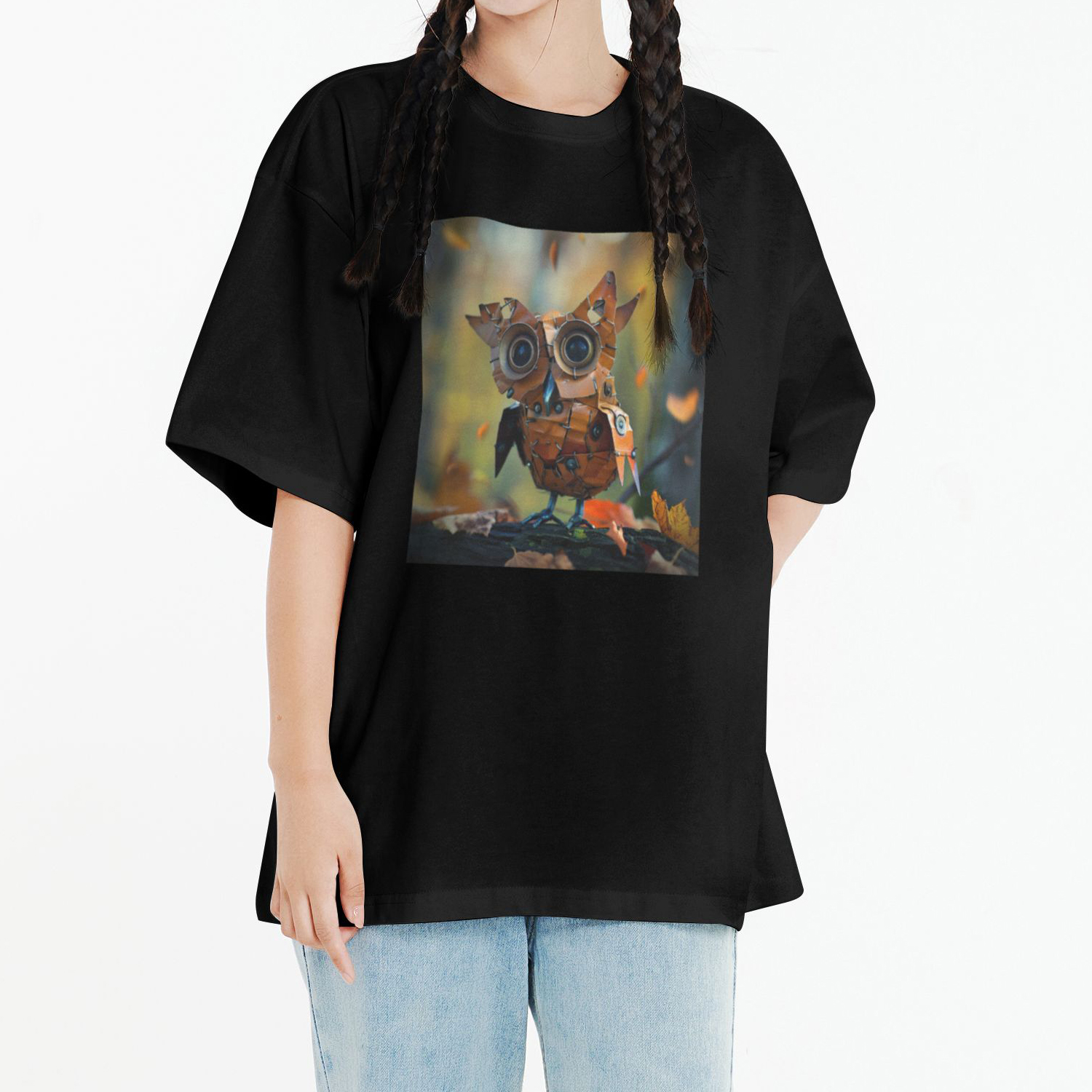 Cute Steampunk Owl T-Shirt - Short Sleeve Tee