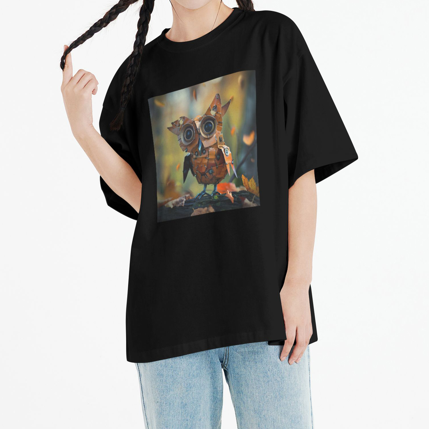 Cute Steampunk Owl T-Shirt - Short Sleeve Tee