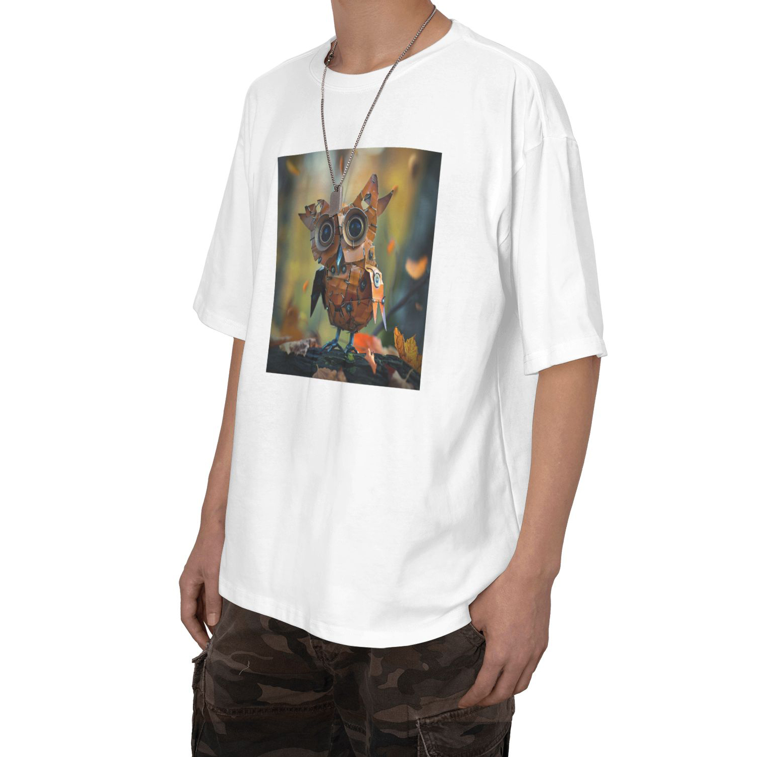 Cute Steampunk Owl T-Shirt - Short Sleeve Tee