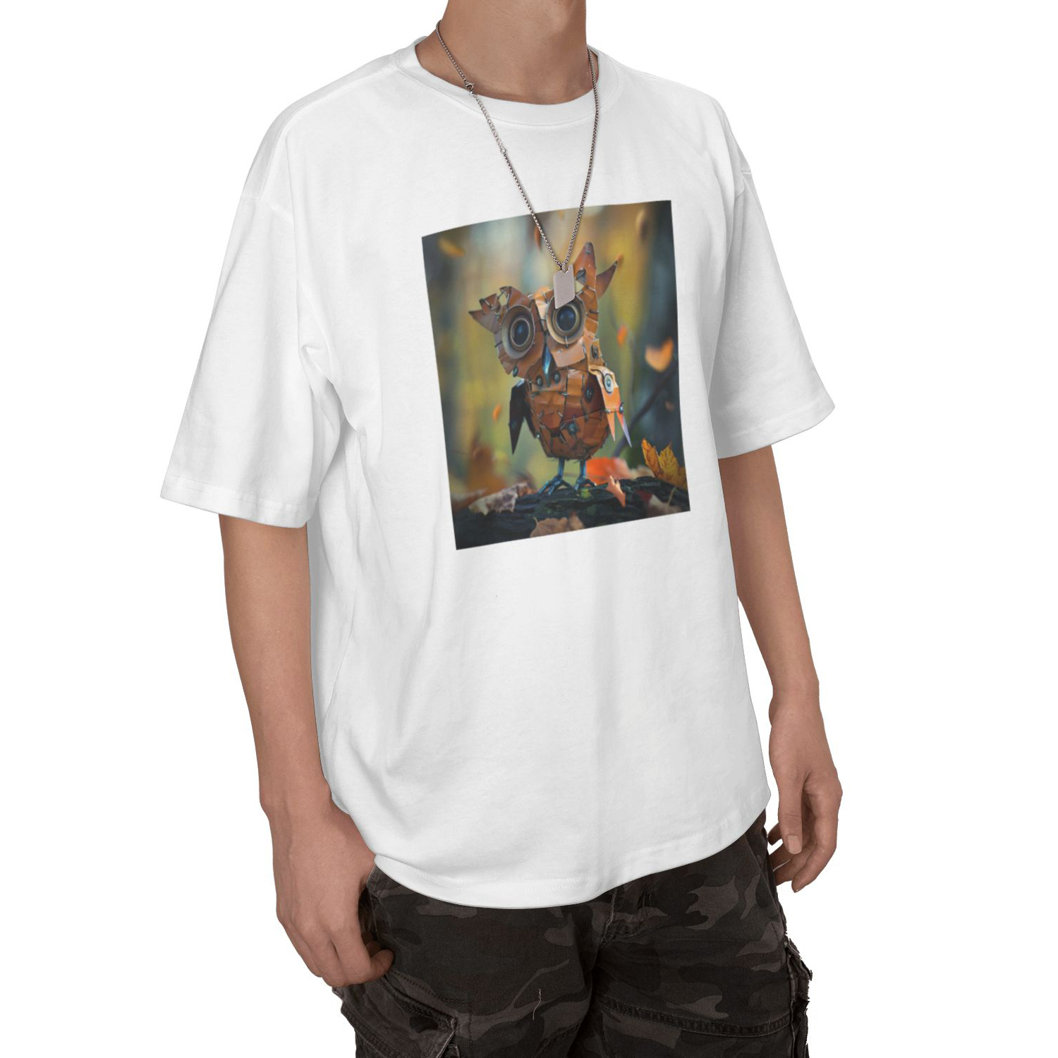 Cute Steampunk Owl T-Shirt - Short Sleeve Tee