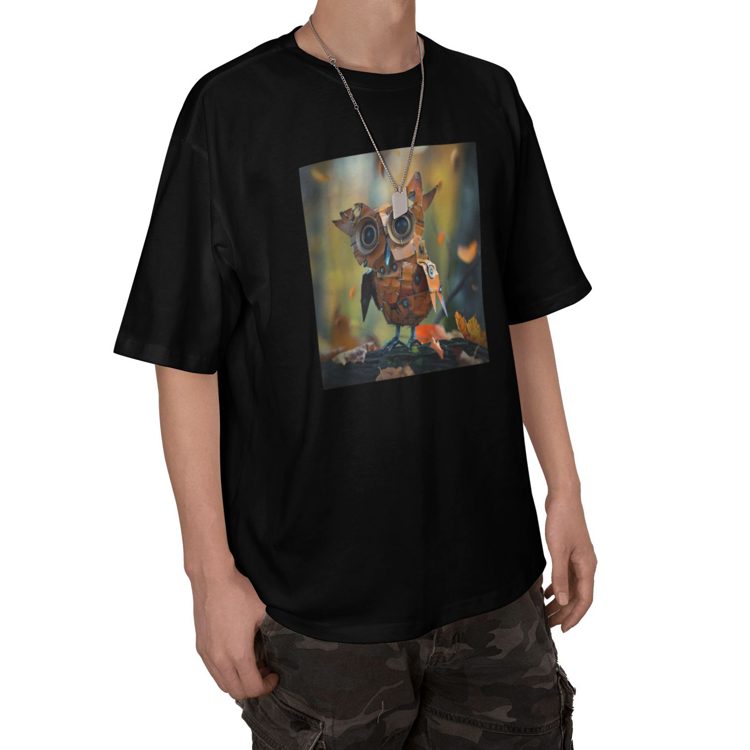 Cute Steampunk Owl T-Shirt - Short Sleeve Tee