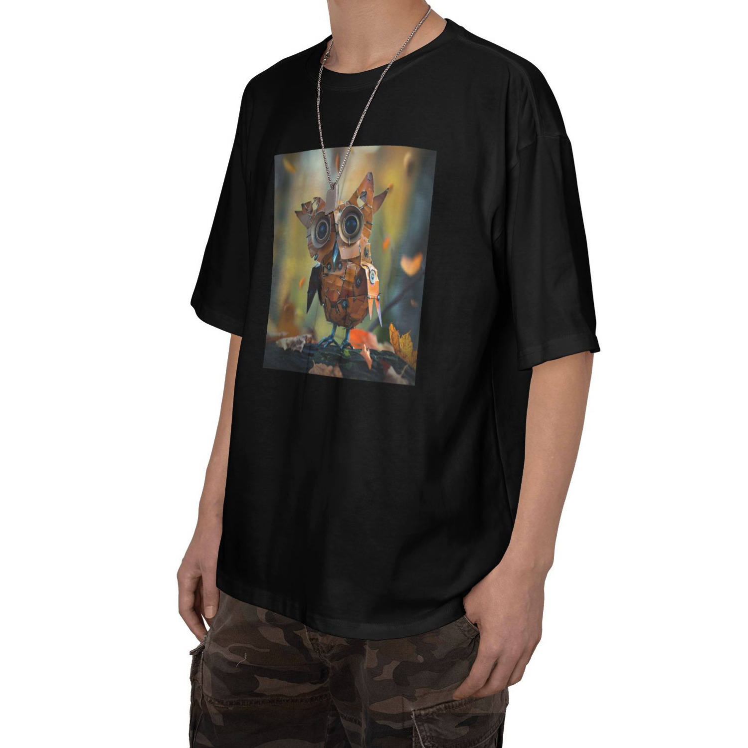 Cute Steampunk Owl T-Shirt - Short Sleeve Tee