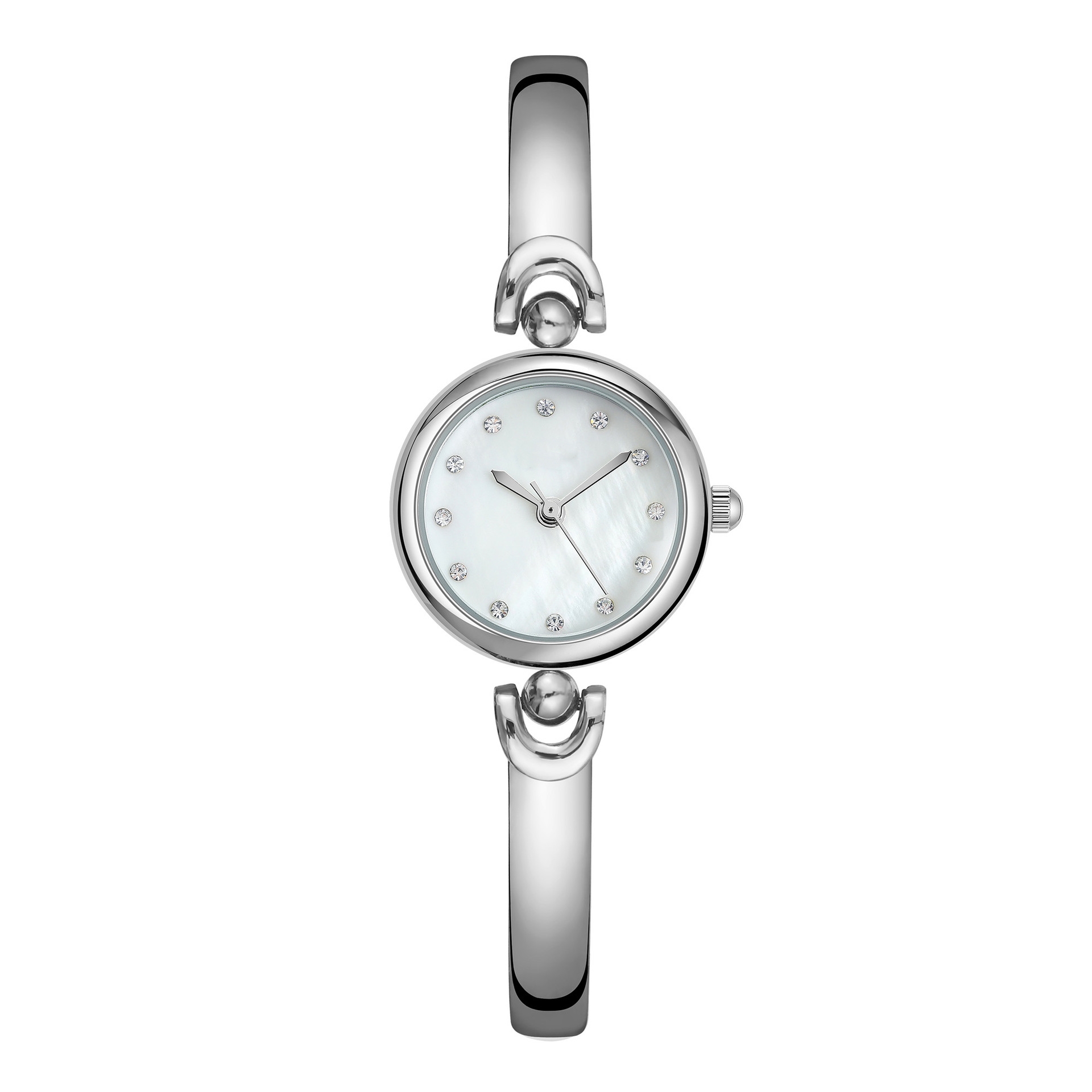Simple design, compact and exquisite round dial bracelet watch, fashionable Korean style versatile quartz watch
