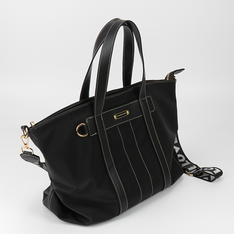 Business commuting shoulder tote bag cross-border large capacity zipper shopping bag original design