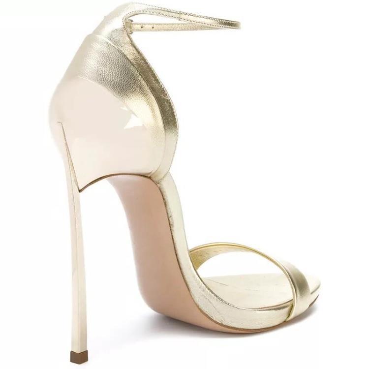 Sandals, Strap Stiletto Women's Shoes, Wine Glass Heels