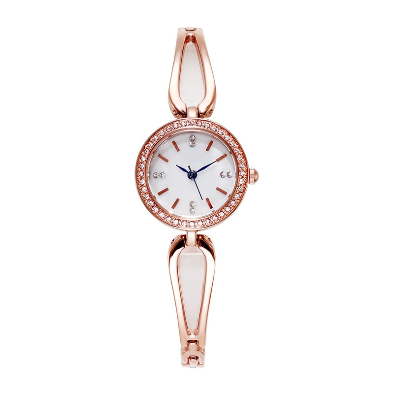 Light luxury diamond-encrusted student watch, versatile fashionable waterproof alloy watch, women's bracelet quartz watch