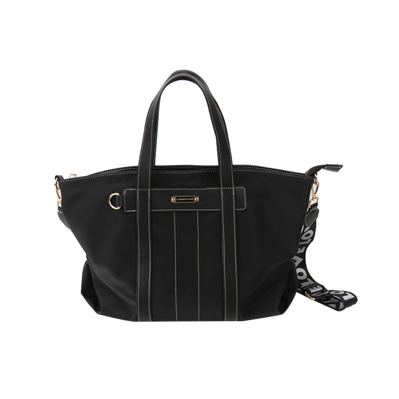 Business commuting shoulder tote bag cross-border large capacity zipper shopping bag original design