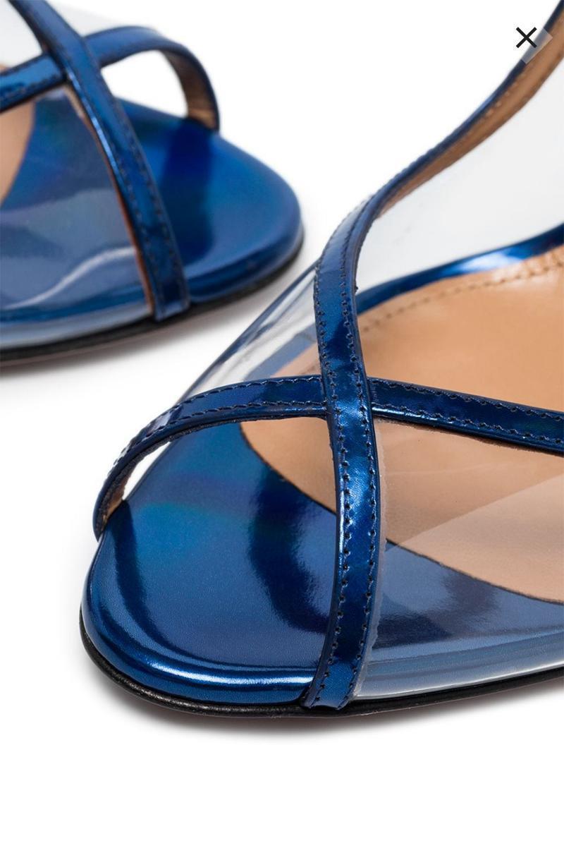 Fashion Sandals Pointed Toe Color Block PVC Stiletto Sandals