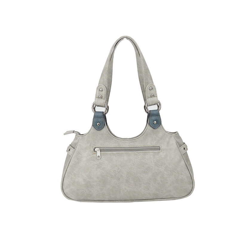 Shoulder crossbody handbag women's trendy blue and white tote bag for girls