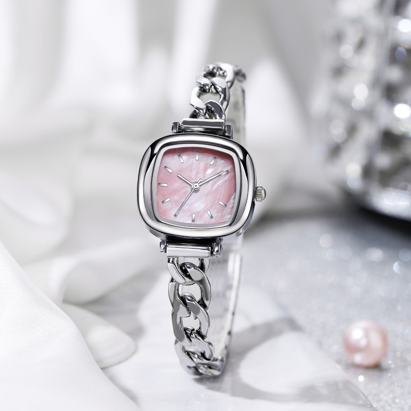 Blush women's watch niche high-end oval watch women's light luxury mother-of-pearl quartz watch