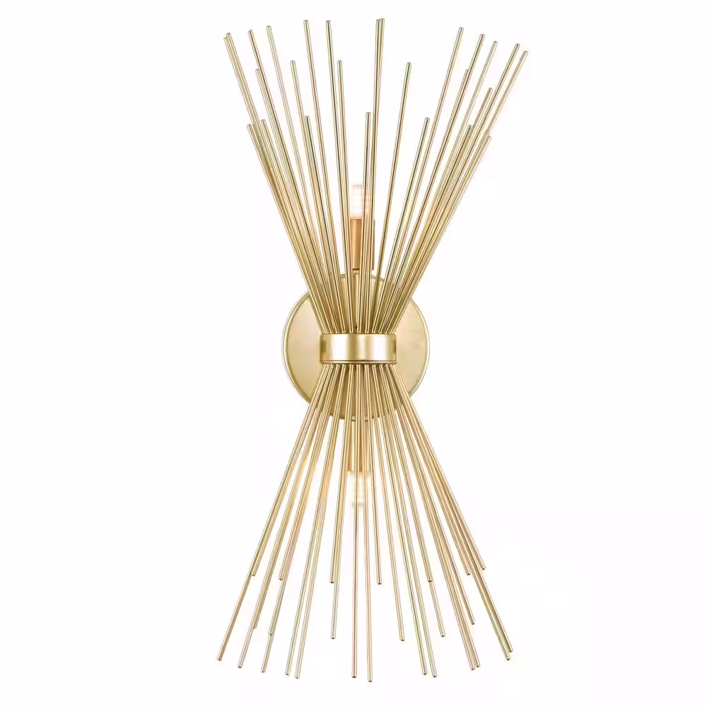 CWI Lighting Savannah 2 Light Wall Sconce With Gold Leaf Finish