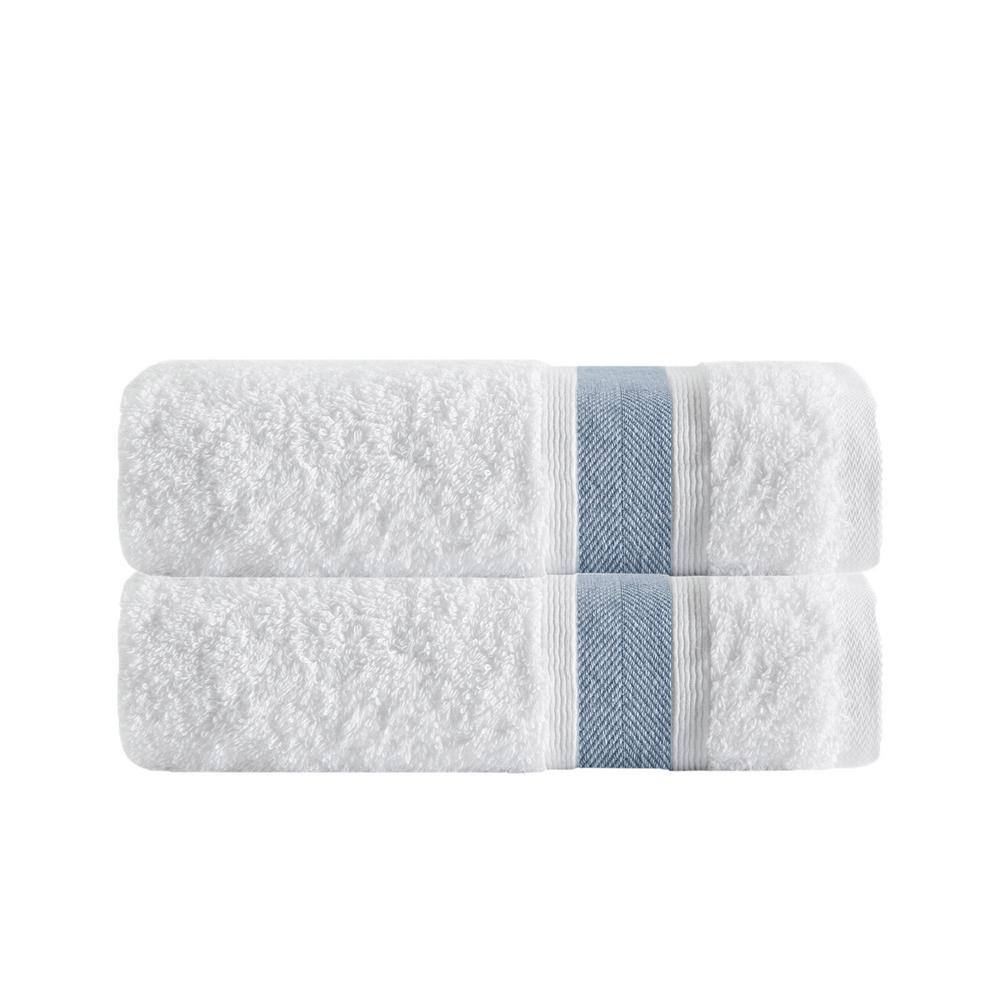 None Unique 8-Piece Blue Turkish Cotton Hand Towels