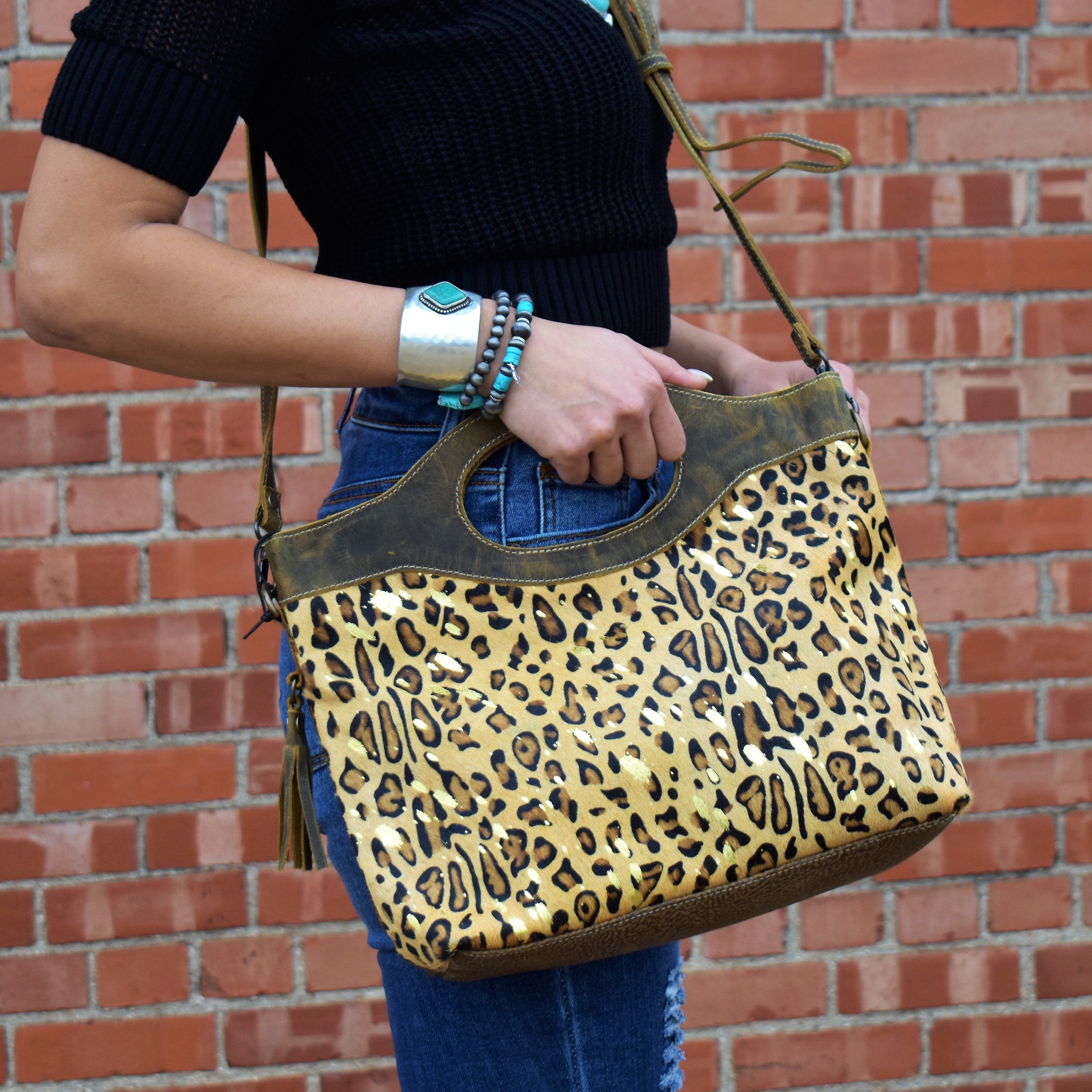 Gilded Leopard Clutch Bag