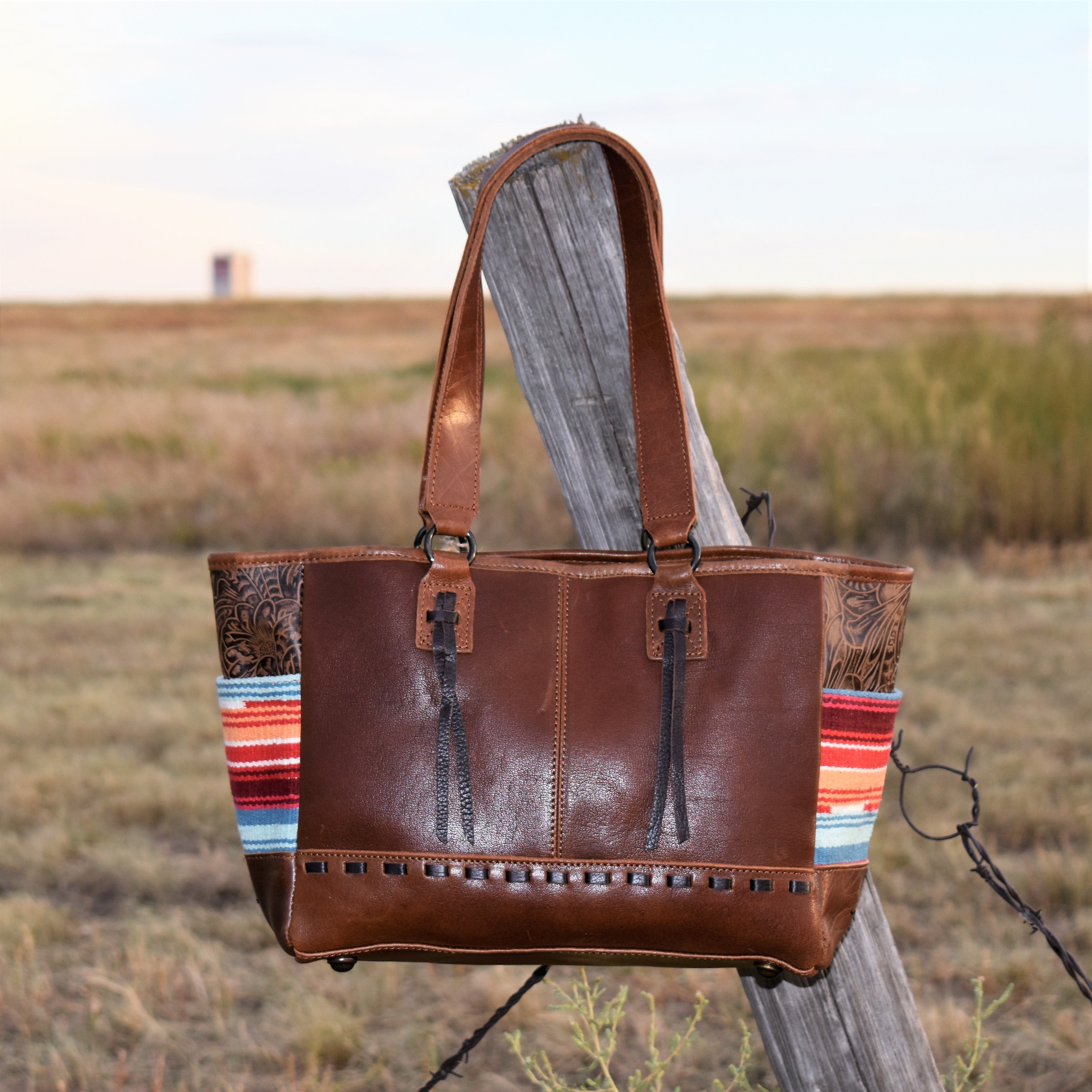 Leather Patchwork Tote