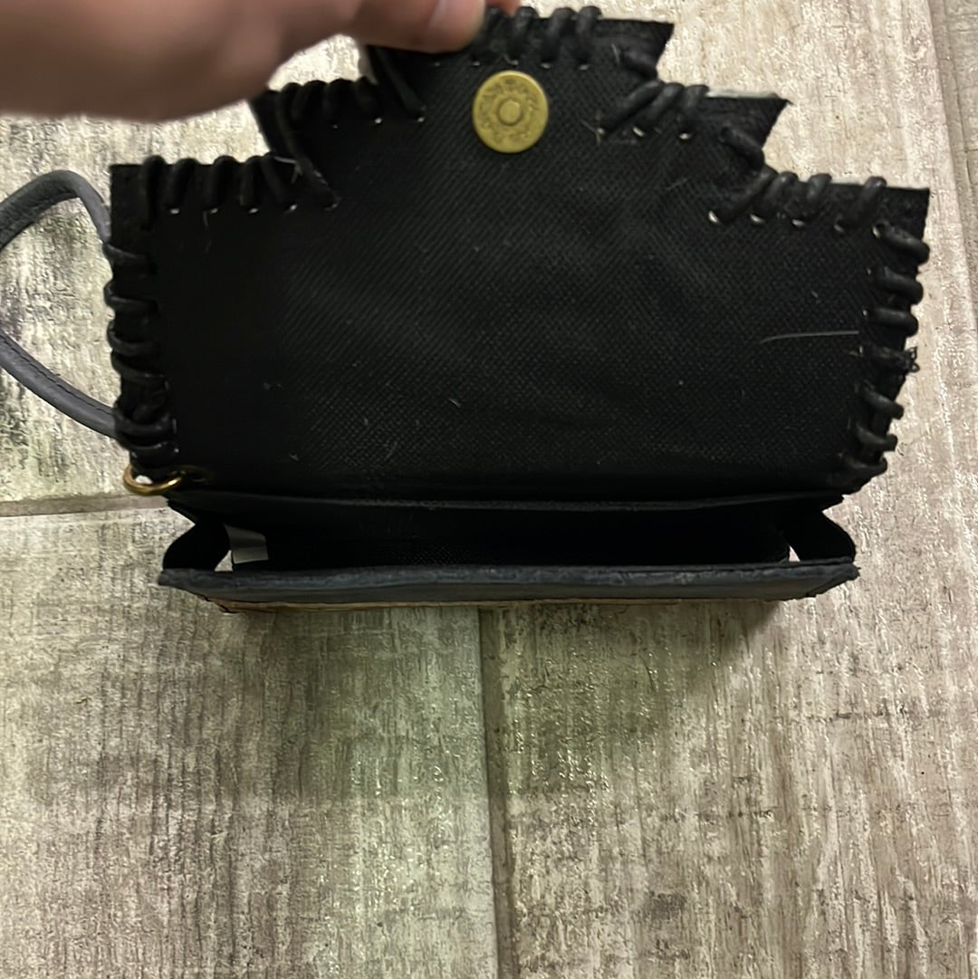 Barnyard Cowhide Wristlet