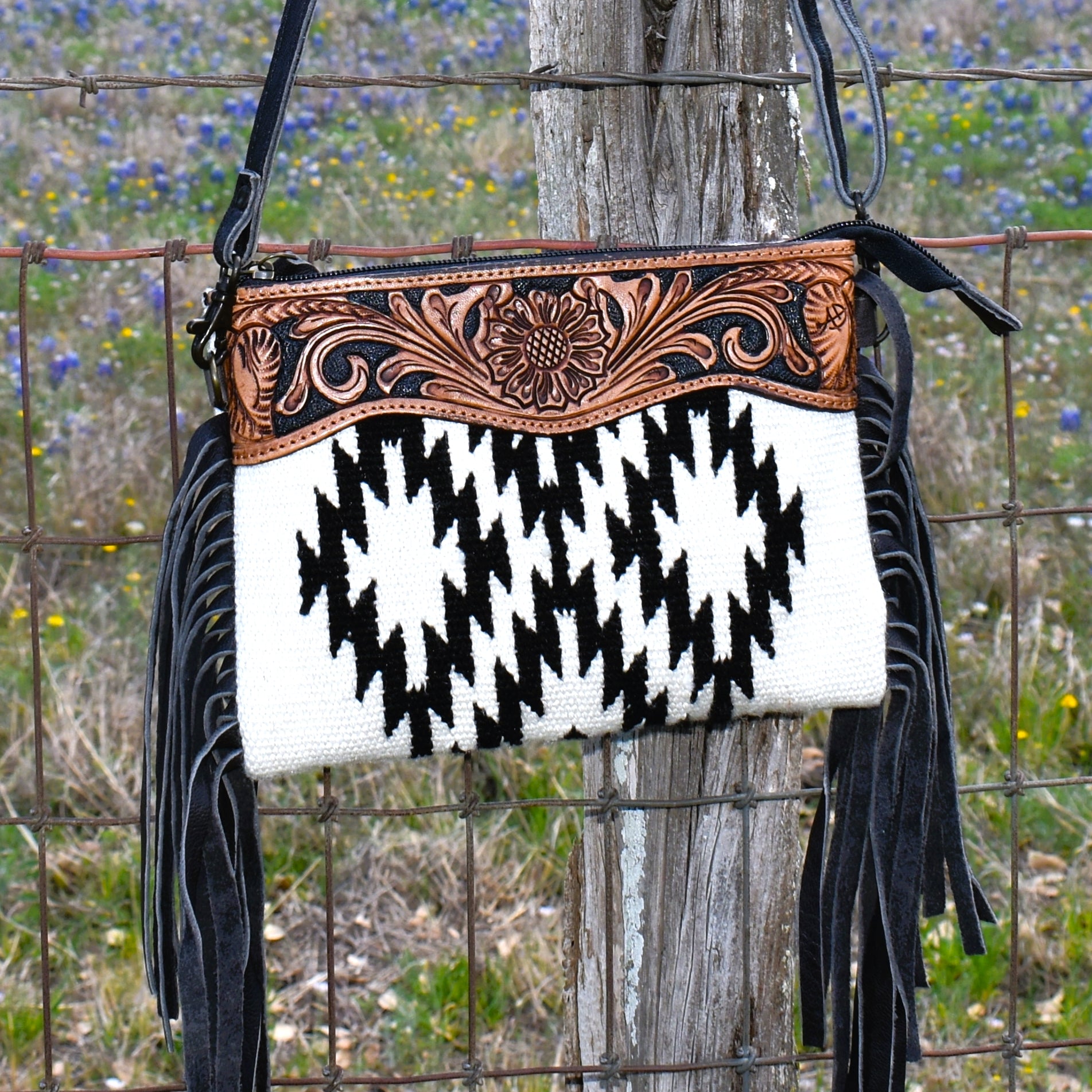 Aztec New Moon Crossbody Bag