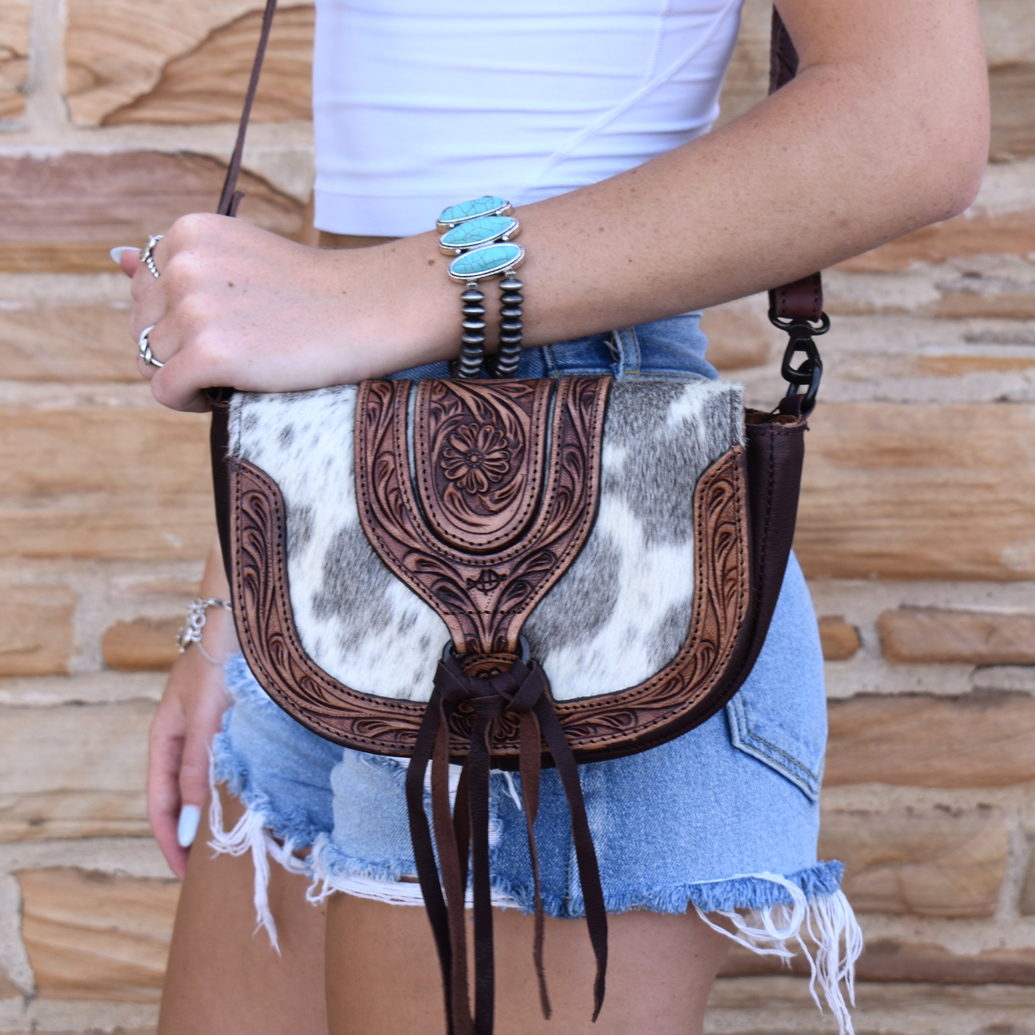 Mini American Leather Saddle Bag
