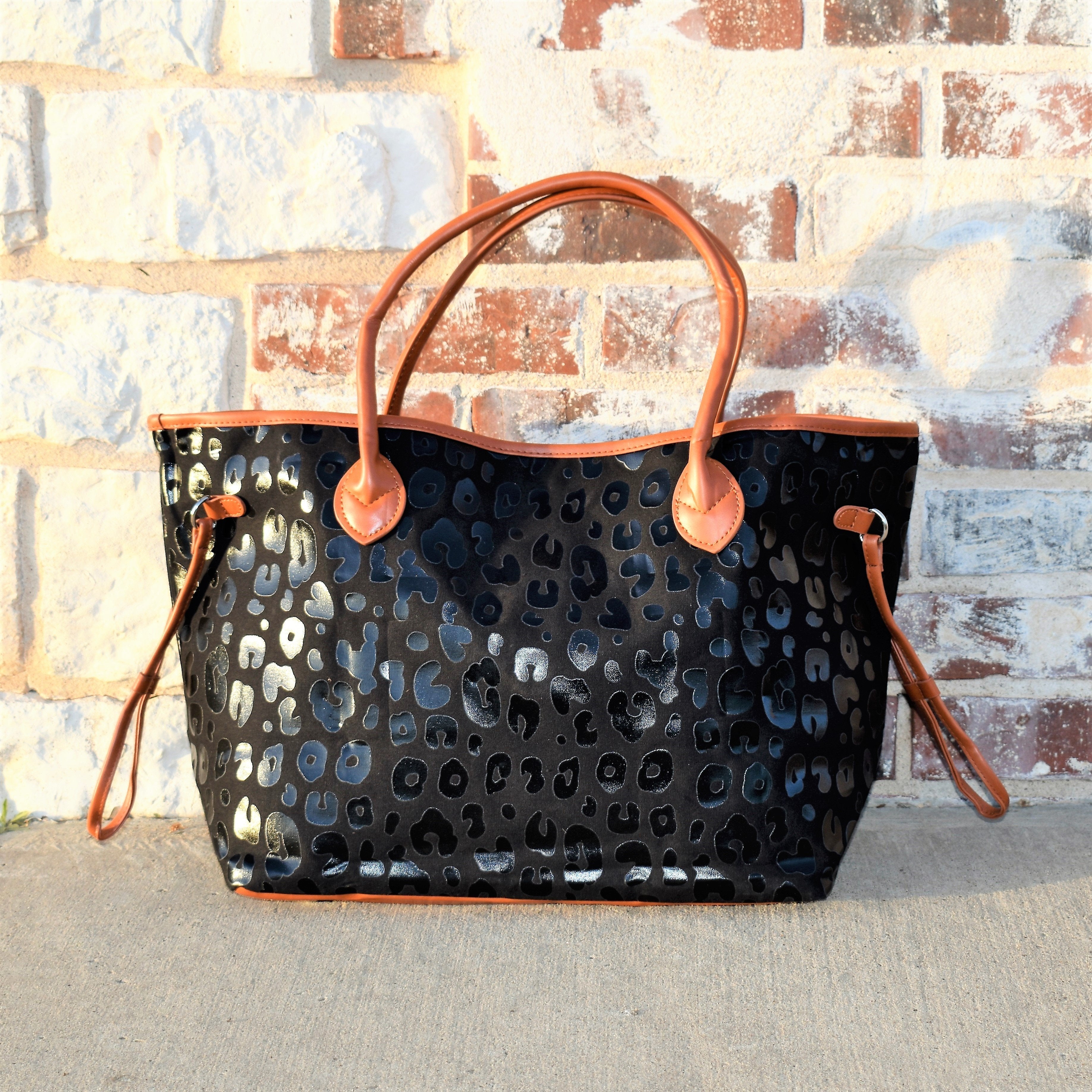 Midnight Leopard Tote