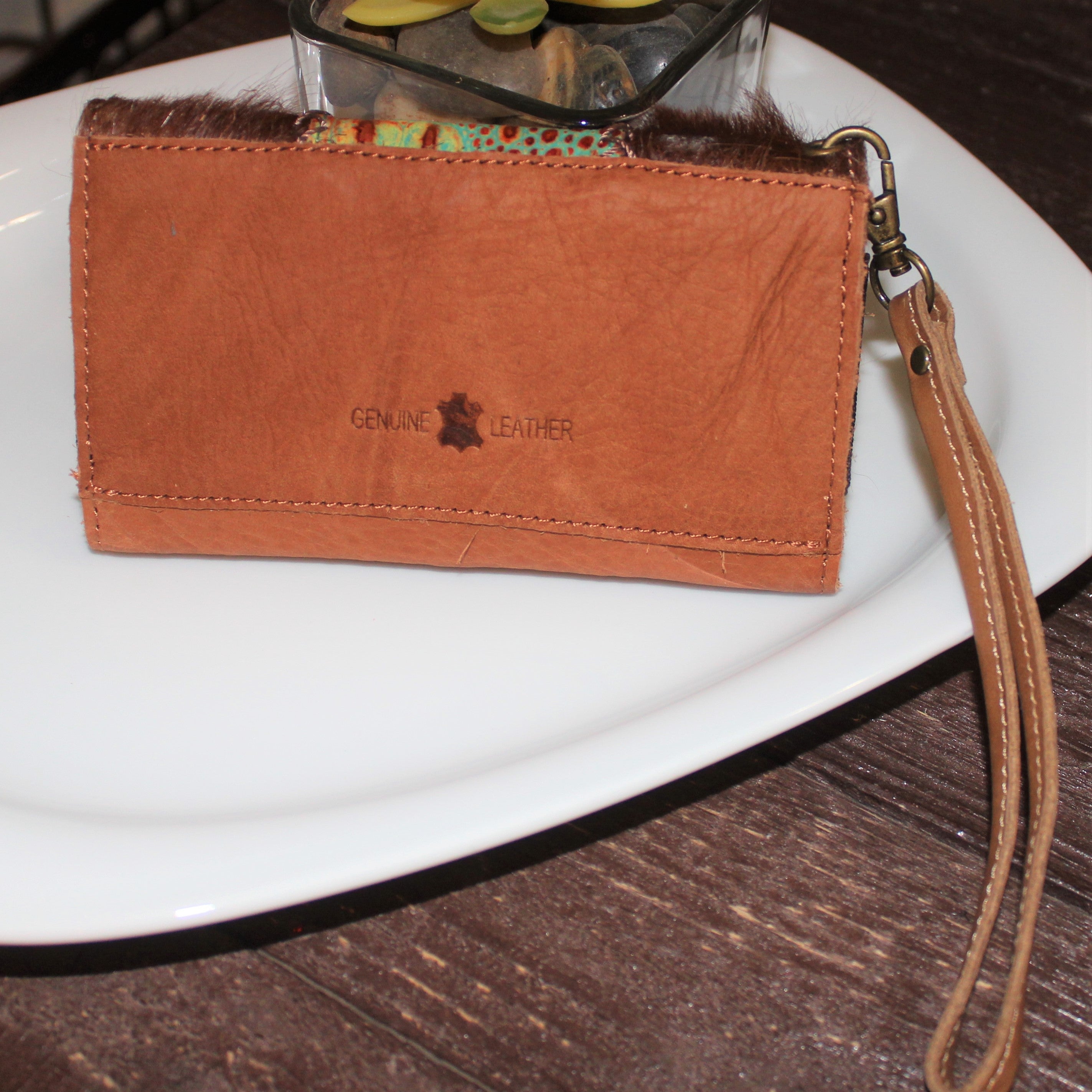 Turquoise Field Wristlet