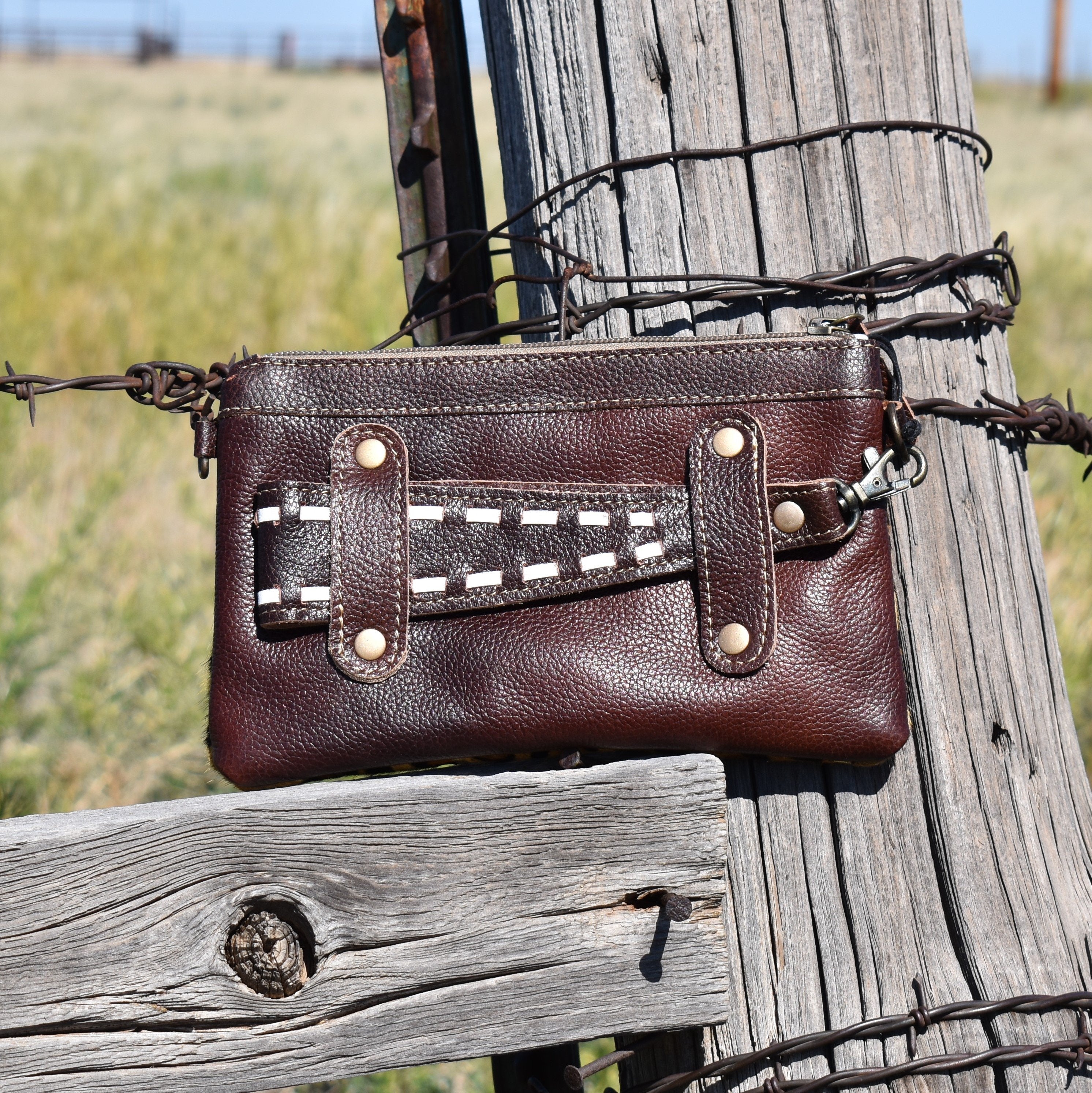 Gilded Leopard Wristlet