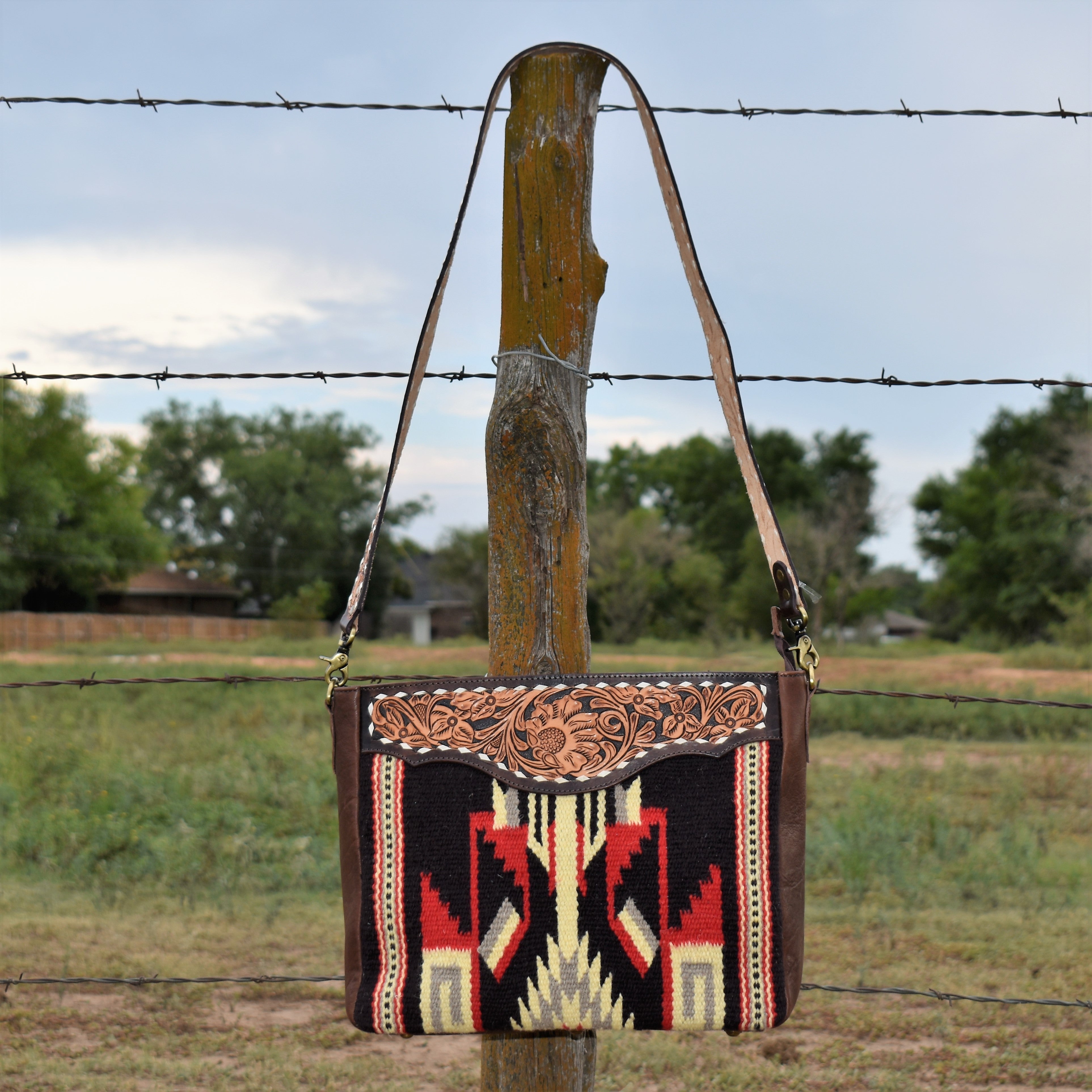 Rebel Raider Tooled Saddle Bag