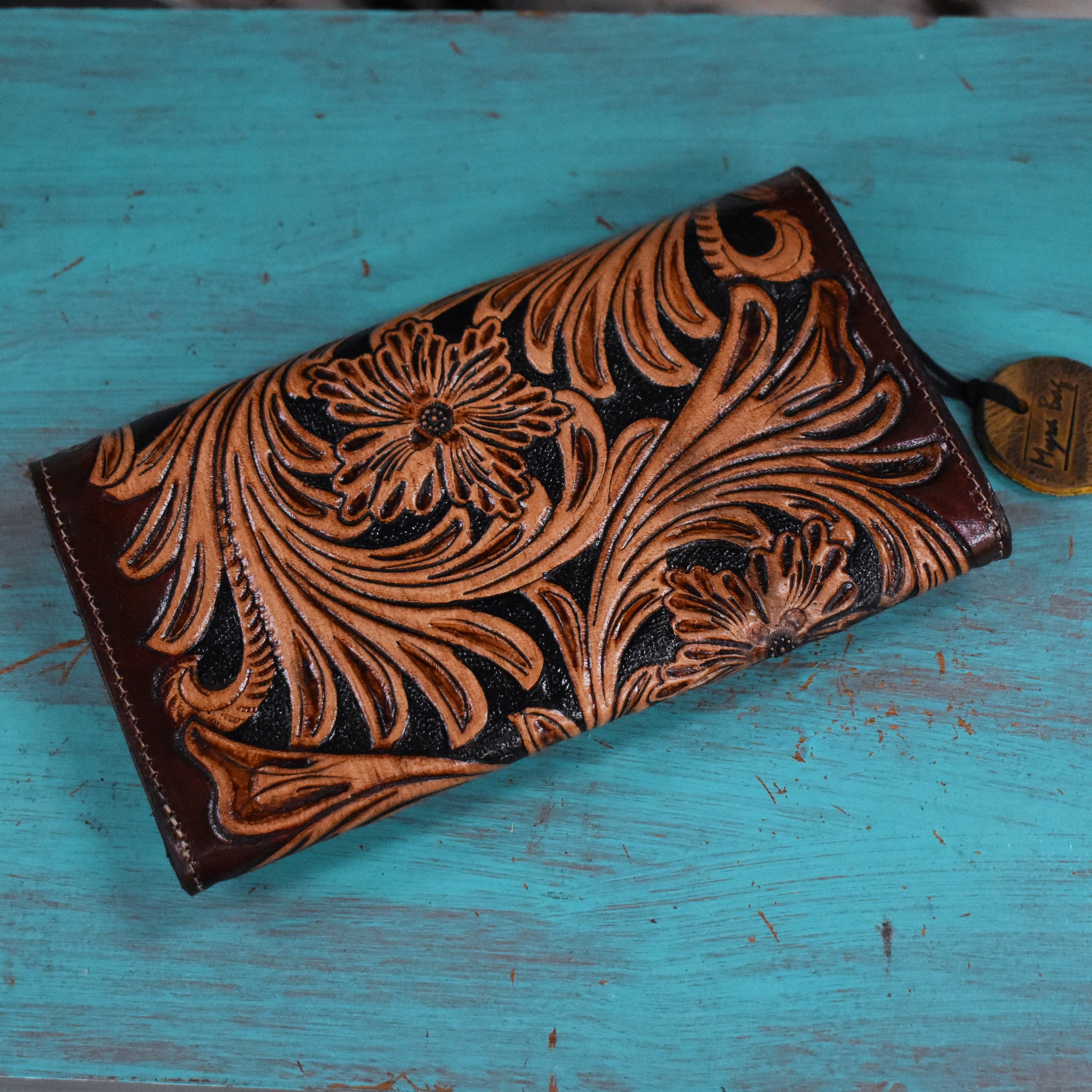 Stallion Tooled Envelope Wallet