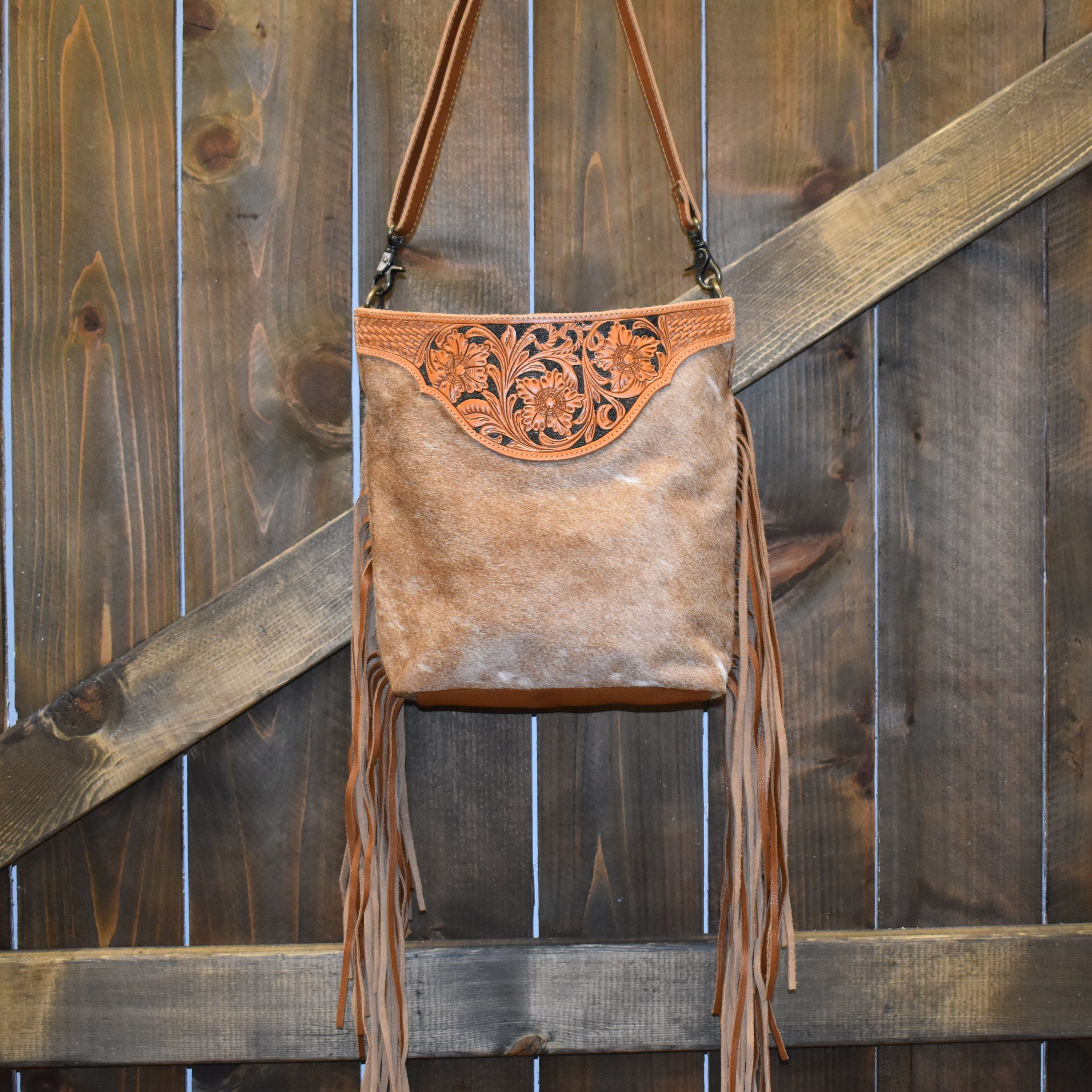 Umber Hand Tooled Bag