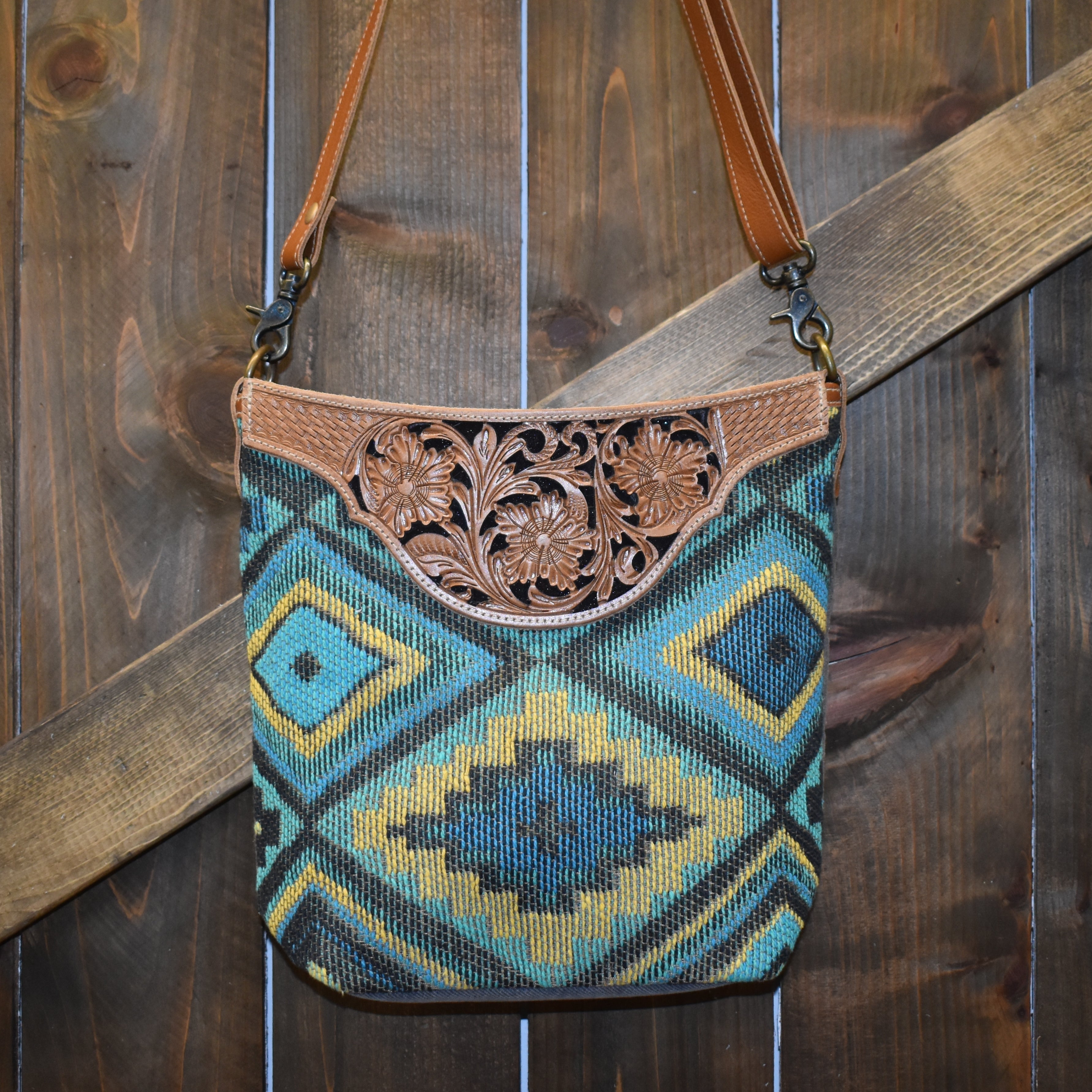Turquoise Springs Tooled Bag*