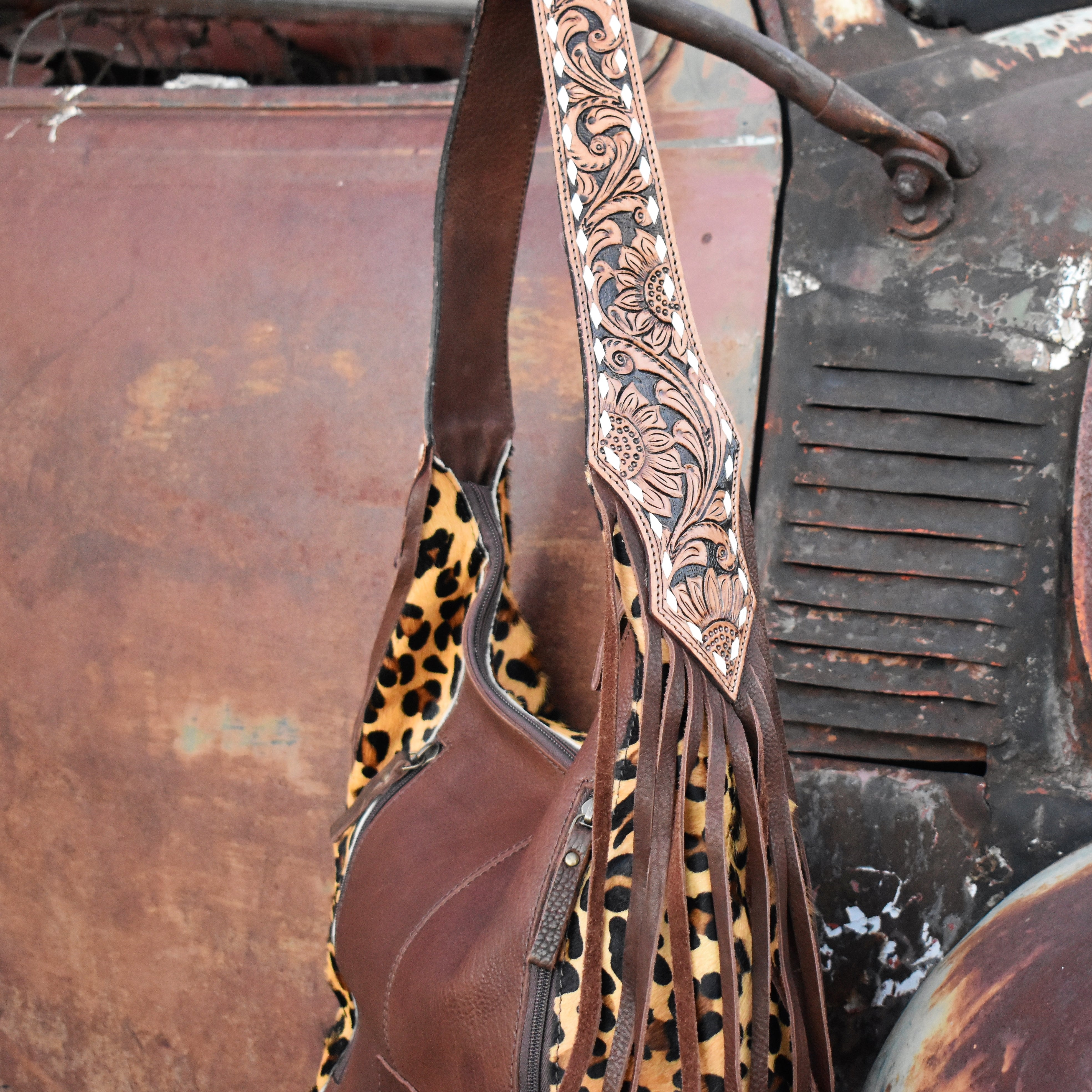 Loyal To Leopard Leather Bag