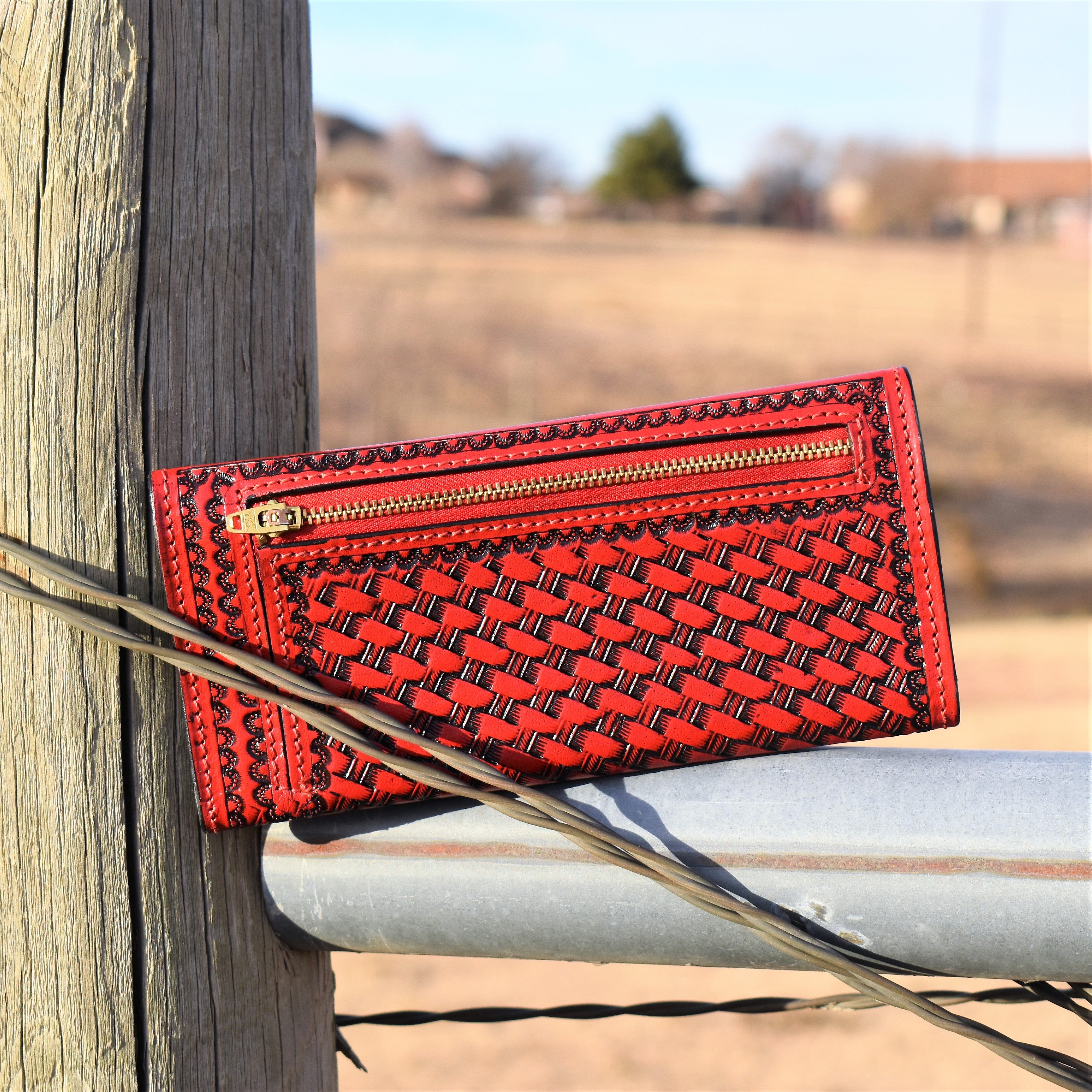 Red Que Chula Leather Wallet